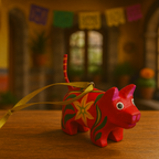 Set de 5 Alebrijes Ornamentales – Colgantes de Madera de Copal Hechos a Mano