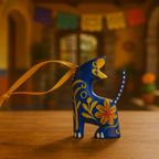 Set de 5 Alebrijes Ornamentales – Colgantes de Madera de Copal Hechos a Mano