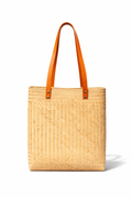 Bolsa Tote Minimalista de Palma Natural – Modelo Broche