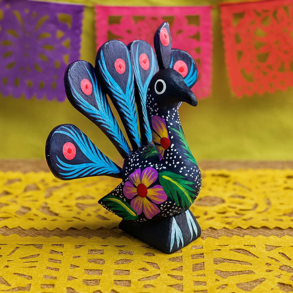 Set de 5 Alebrijes Miniatura de Madera de Copal