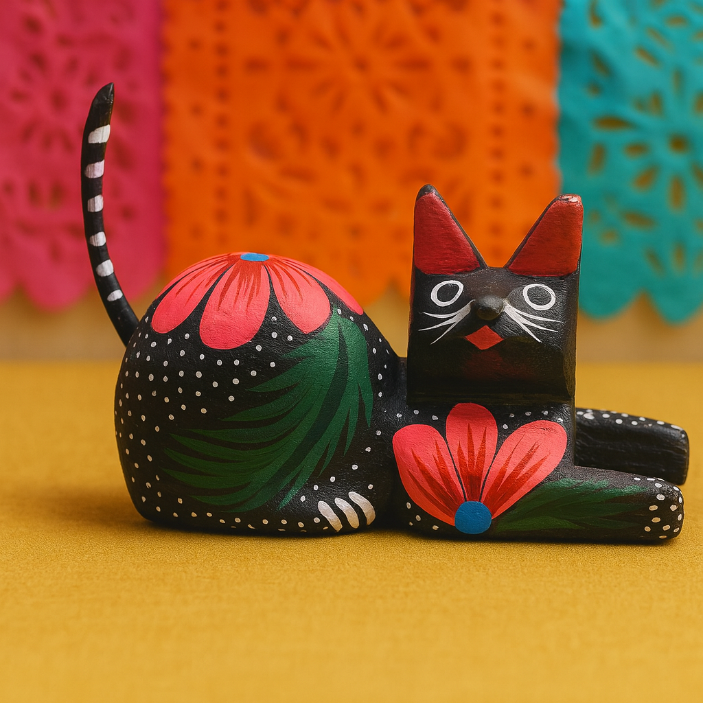 Set de 5 Alebrijes Miniatura de Madera de Copal