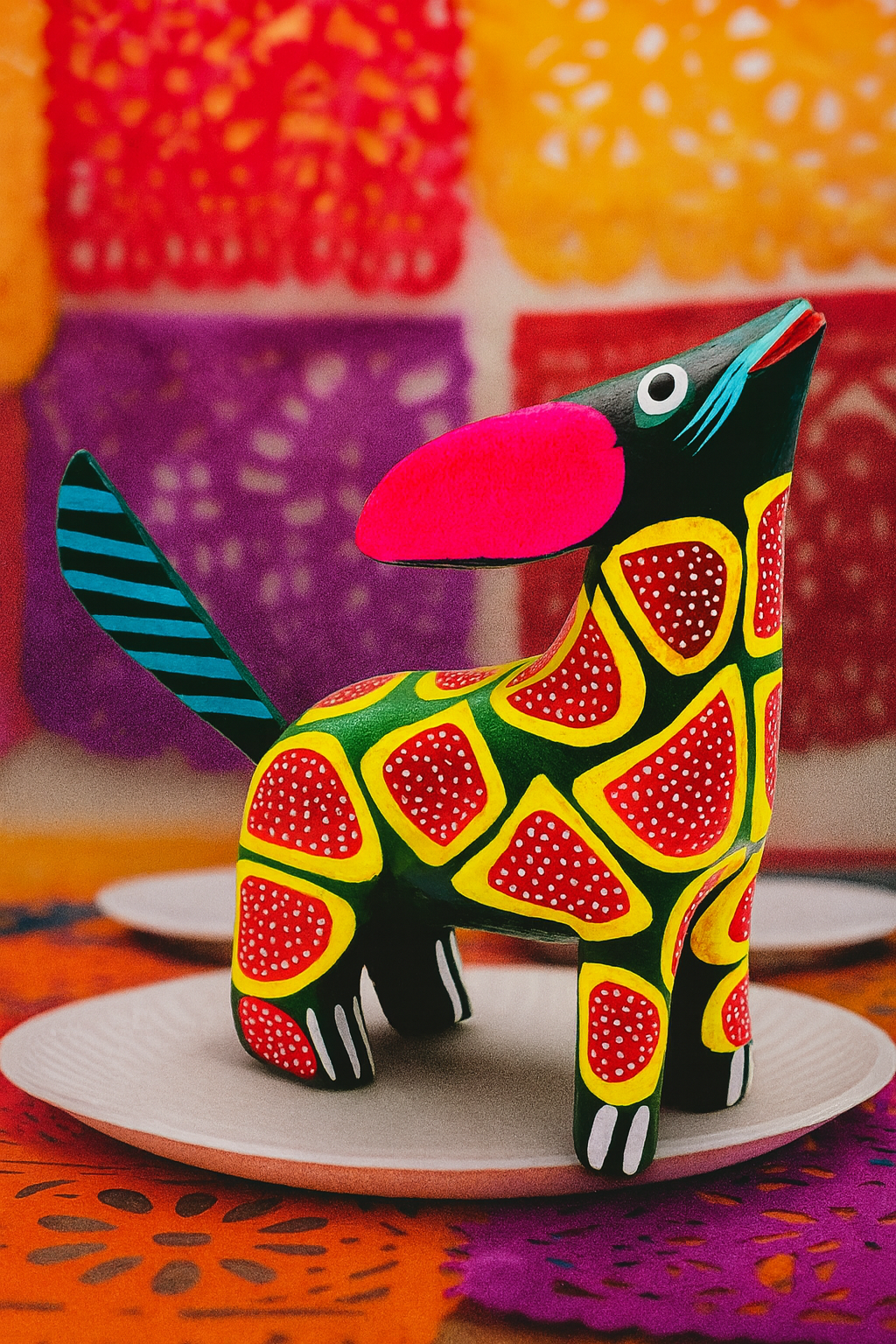 Set de 5 Alebrijes Miniatura de Madera de Copal