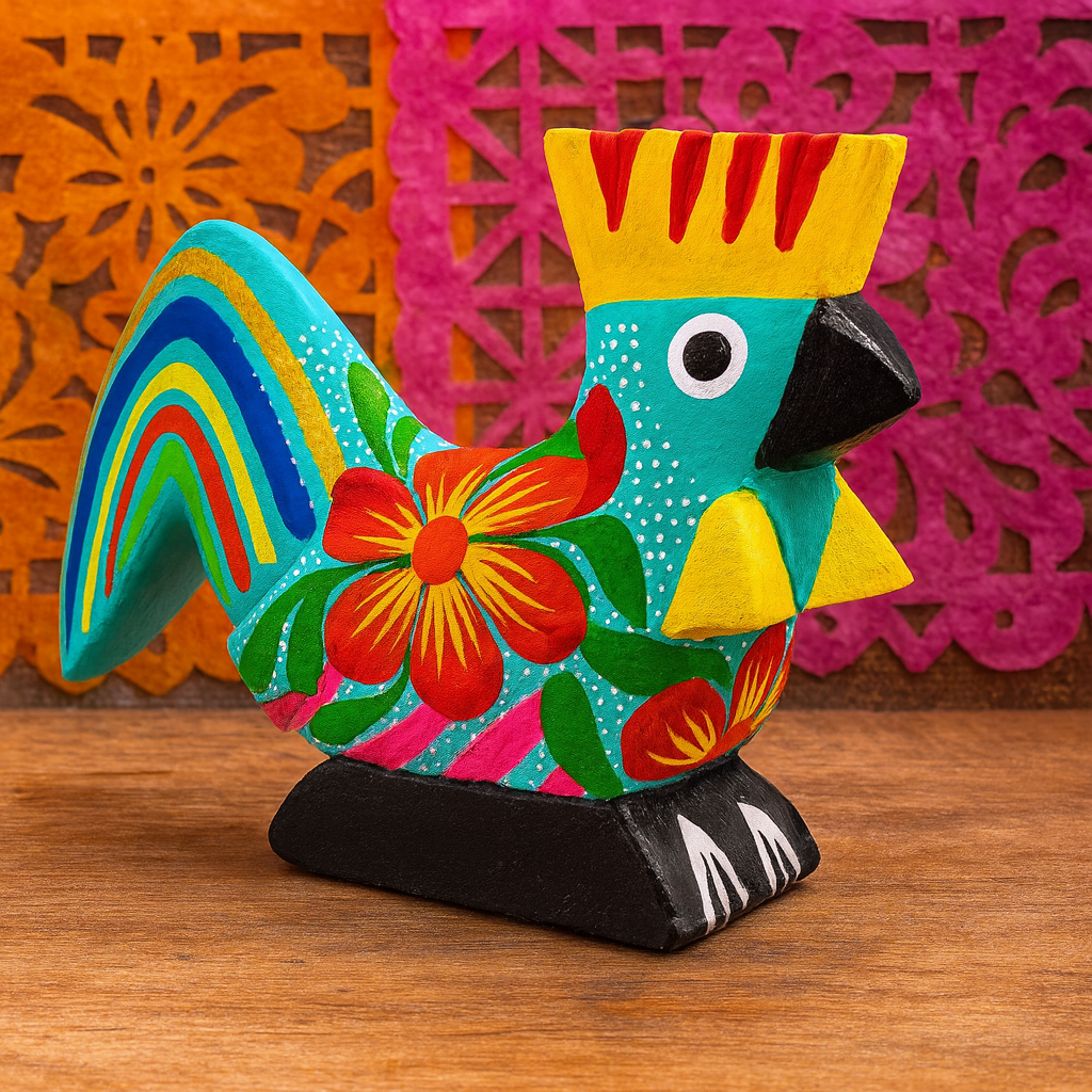 Set de 5 Alebrijes Miniatura de Madera de Copal