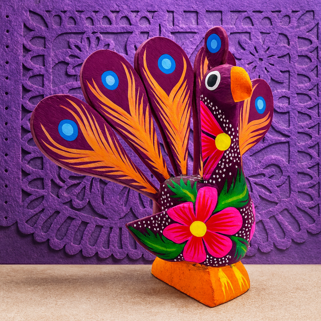 Set de 5 Alebrijes Miniatura de Madera de Copal
