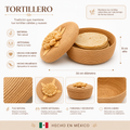 Tortillero Artesanal de Tule Natural con Tapa