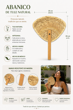 Abanico Artesanal de Palma y Madera – Modelo Tradicional