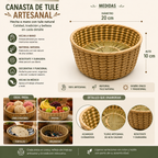 Canasta de Tule Natural