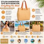 Bolsa Tote de Palma Natural Silueta Estructurada – Modelo Nsady