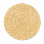 Kit de Mesa de Tule Natural – 4 Manteles Individuales Redondos + 4 Portavasos