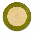 Kit de Mesa de Tule Natural – 4 Manteles Individuales Redondos + 4 Portavasos