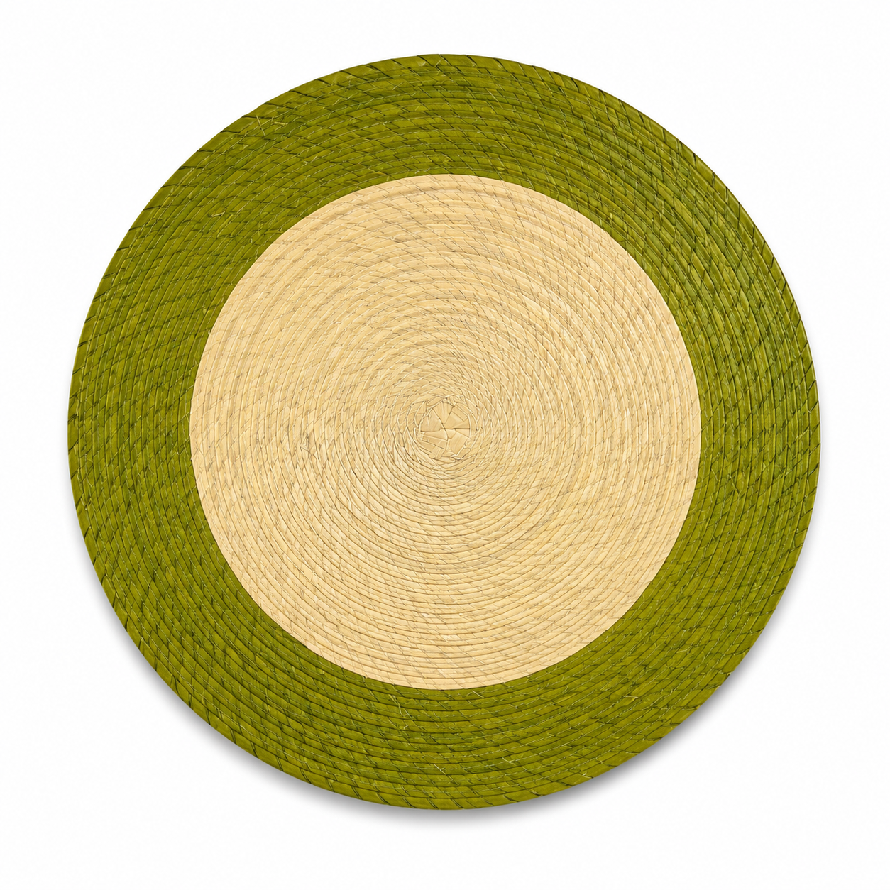 Kit de Mesa de Tule Natural – 4 Manteles Individuales Redondos + 4 Portavasos